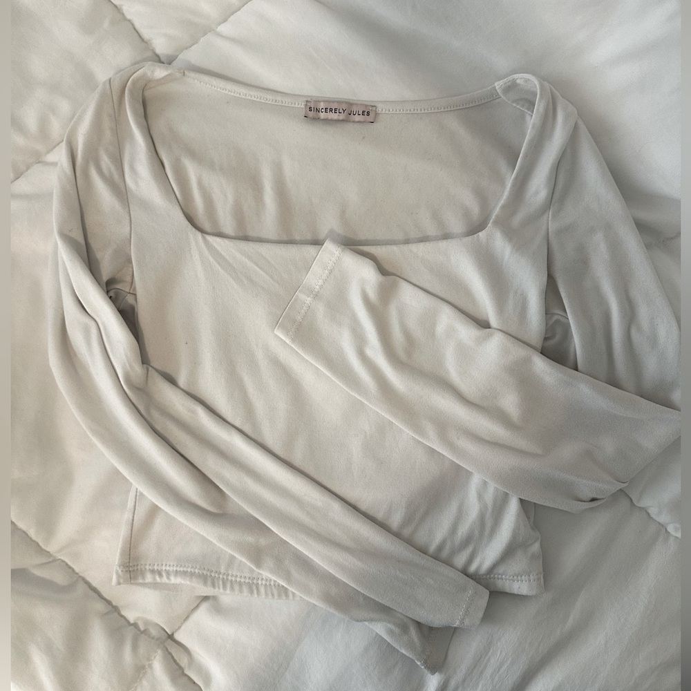 White long sleeve squareneck